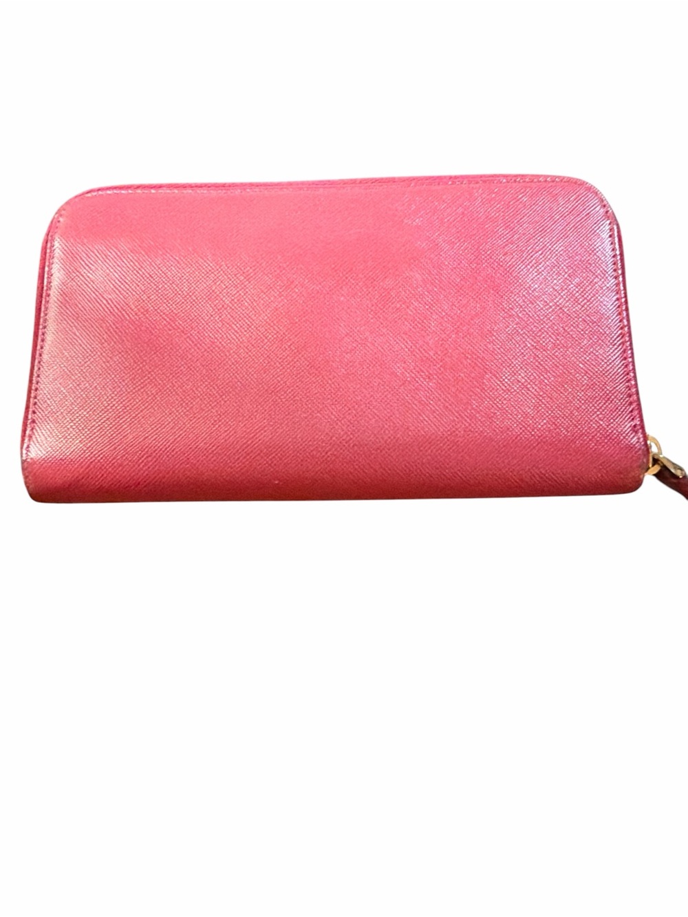 Authentic Prada Saffiano Leather Zip Around Wallet - Peonia Pink - Picture 2 of 4
